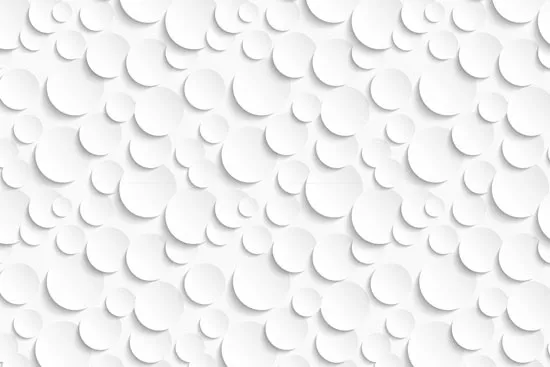 טפט - עיגולים לבנים תלת מימדיים