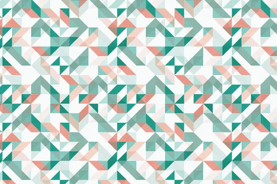 טפט - צורות מעוצבות ירוק וורוד