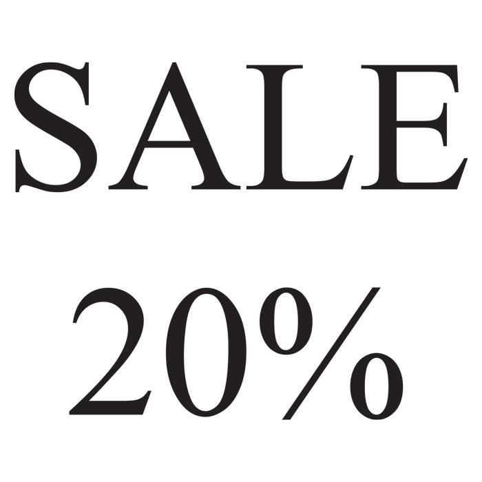 מדבקה לזכוכית – סייל 20%