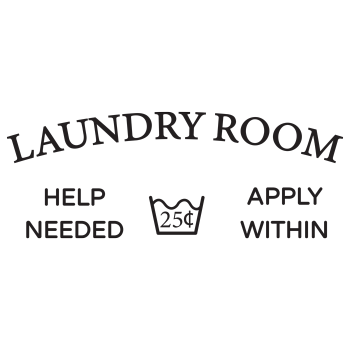 מדבקה - חדר כביסה