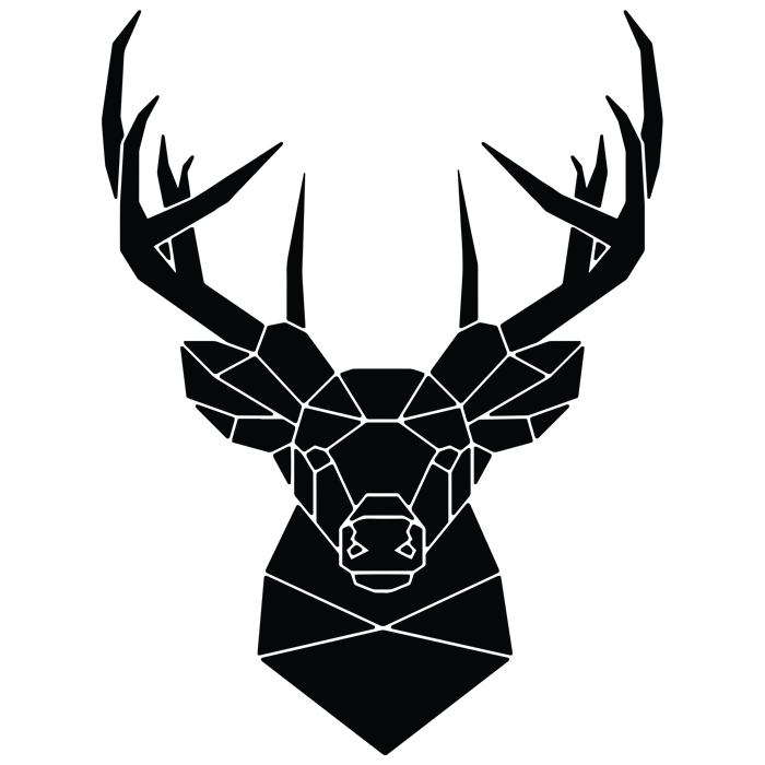 מדבקה - צבי מעוצב בצורות