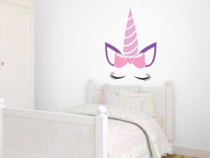 מדבקה - חדת קרן ורודה