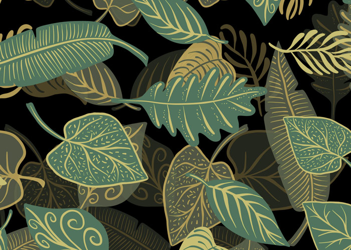 טפט - עלים מעוצבים