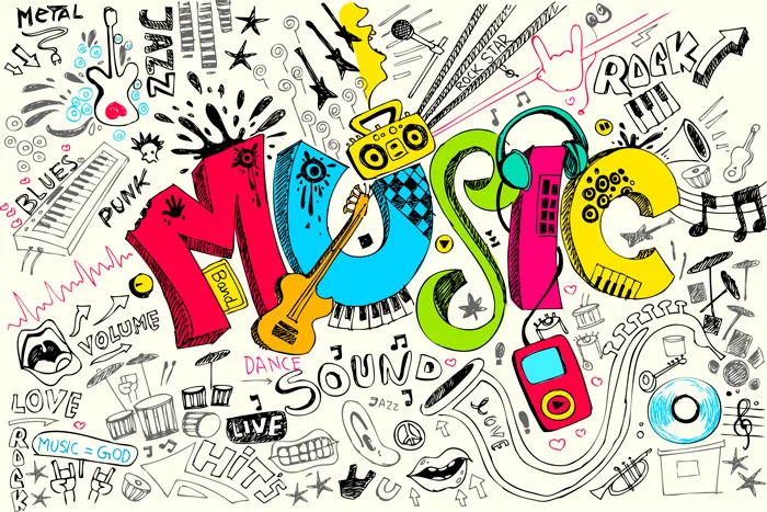 טפט - גרפיטי מוזיקה צבעוני