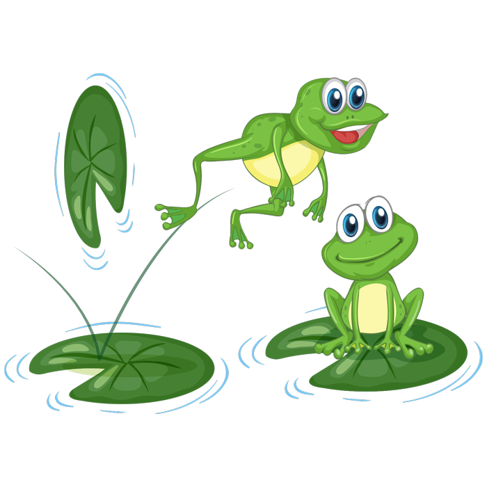 מדבקה - זוג צפרדעים חמודות