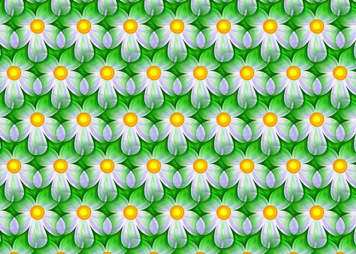 טפט - פרחים לבנים מעוצבים