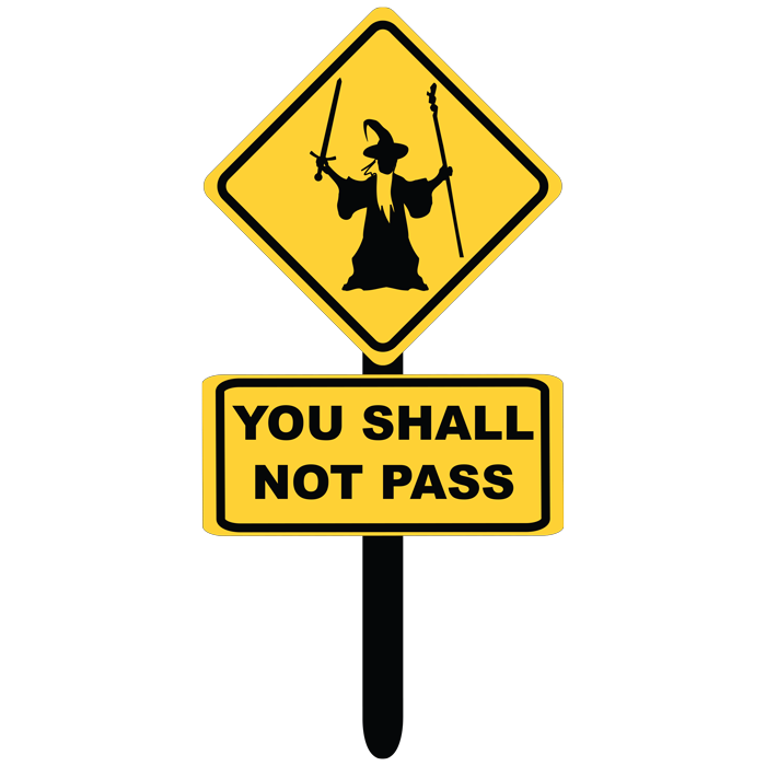 מדבקה - אין מעבר