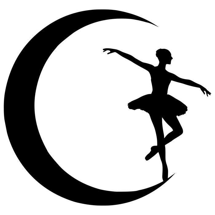 מדבקה - רקדנית על הירח