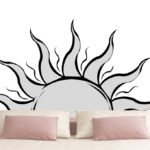 מדבקה - שמש אפורה מעוצבת