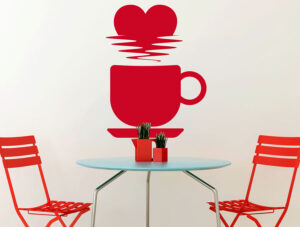 מדבקה - אהבת קפה