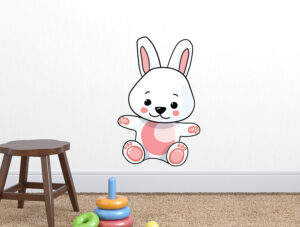 מדבקה - ארנבון לבן קטן