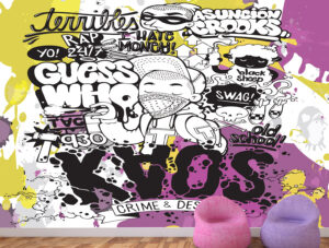 טפט - גרפיטי צבעוני ומגניב