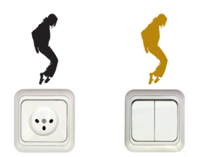 מדבקה - מייקל ג'קסון לשקע