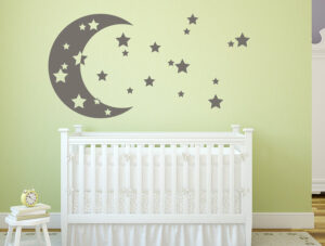 מדבקה - כוכבים וירח