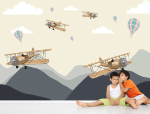 טפט - נוף מטוסים והרים