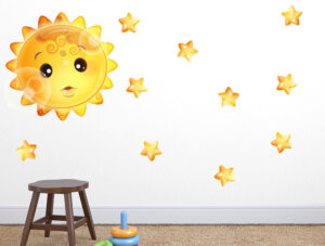 מדבקות - שמש וכוכבים