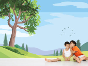 טפט - נוף טבע מאוייר יפיפה