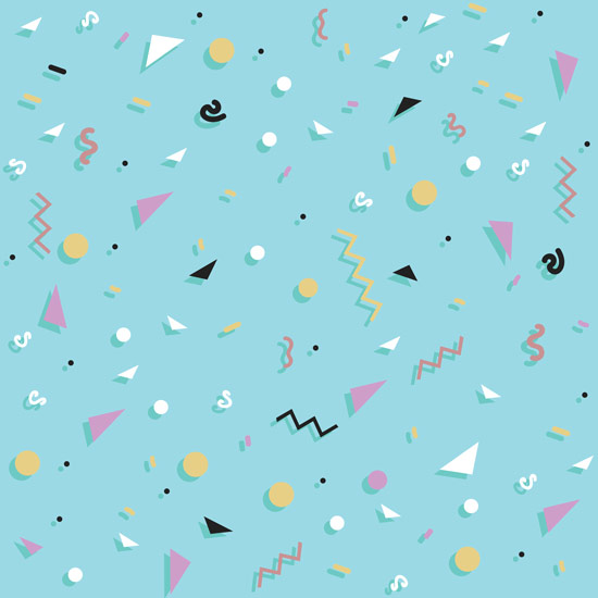 טפט – צורות צבעוניות על רקע תכלת