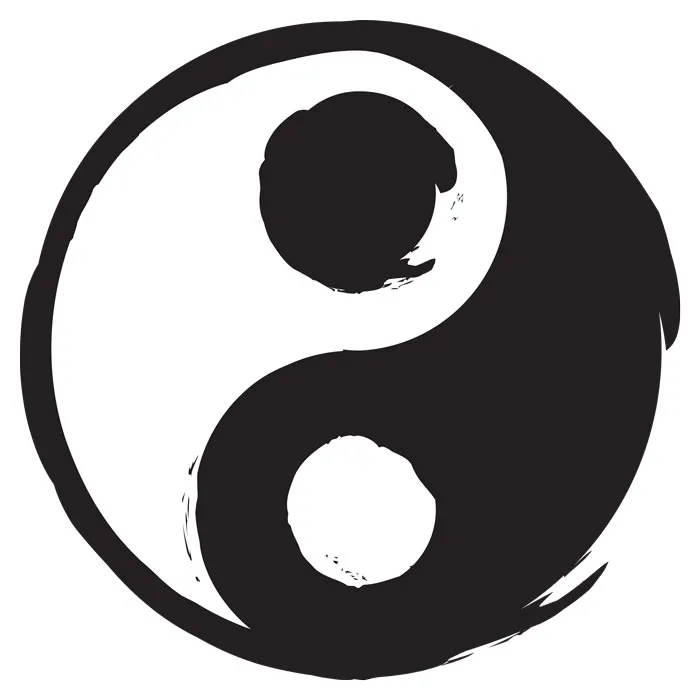 מדבקה - יין ויאנג מעוצב