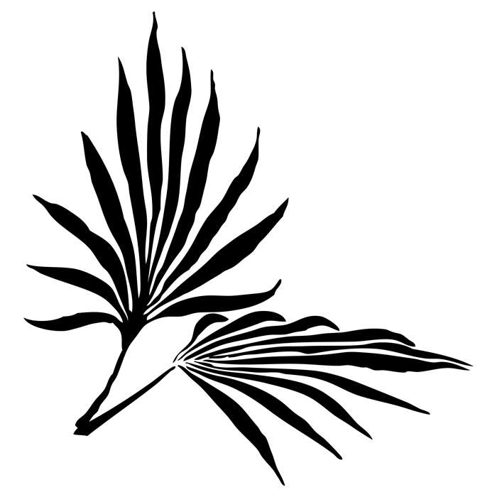 מדבקה - עלים אקזוטים