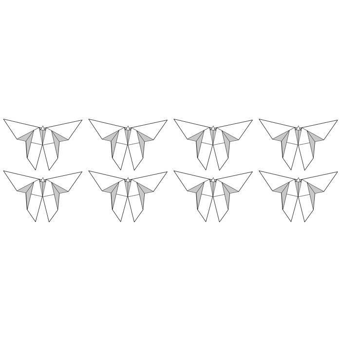 מדבקה - פרפרי אוריגמי