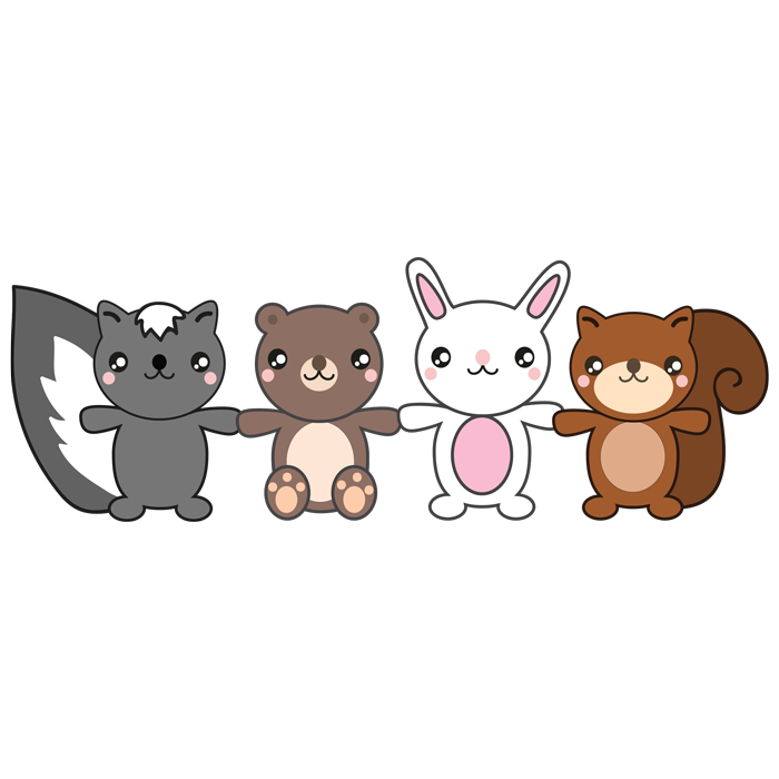 מדבקה - חיות מתוקות