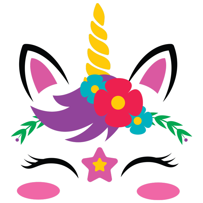 מדבקה - חד קרן צבעוני