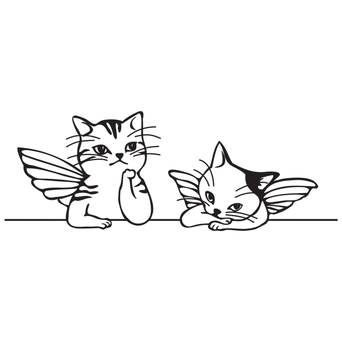 מדבקה - חתלתולים מלאכים