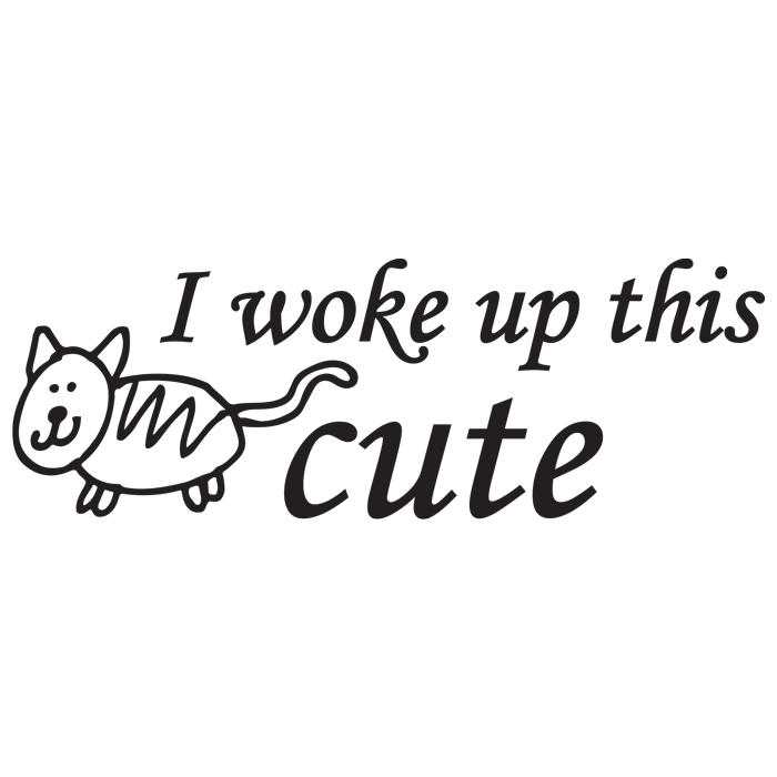 מדבקה - התעוררתי כזה חמוד