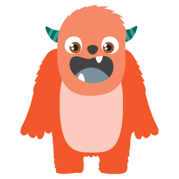 מדבקה - מפלצת מצחיקה