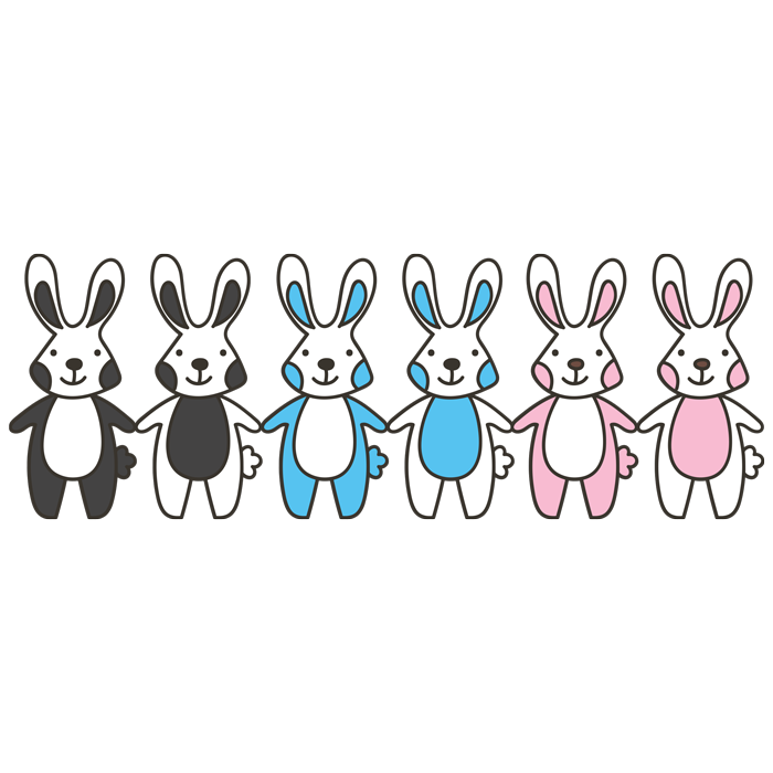 מדבקה - שרשרת ארנבים