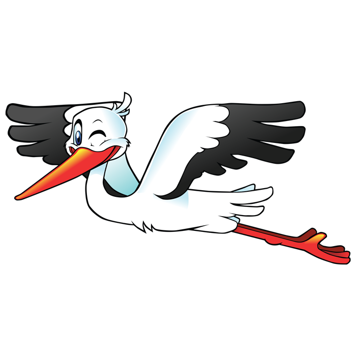 מדבקה - חסידה חמודה