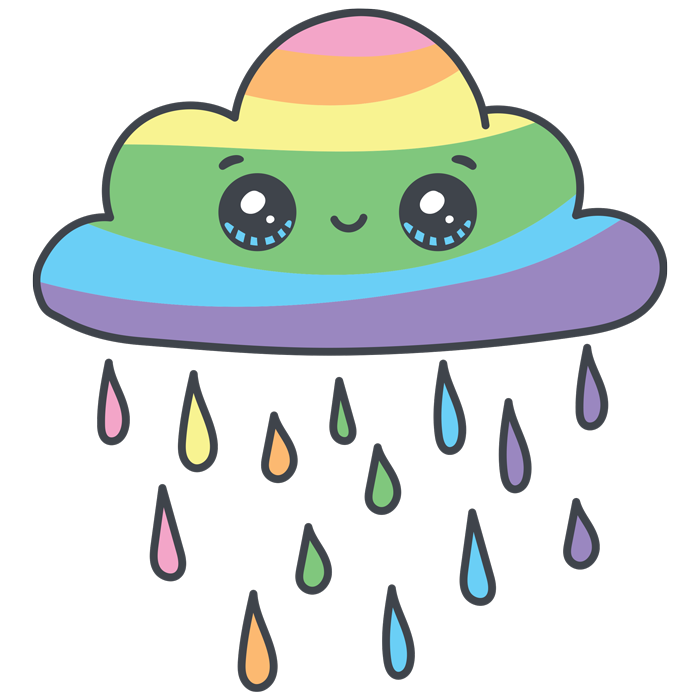 מדבקה - ענן קשת