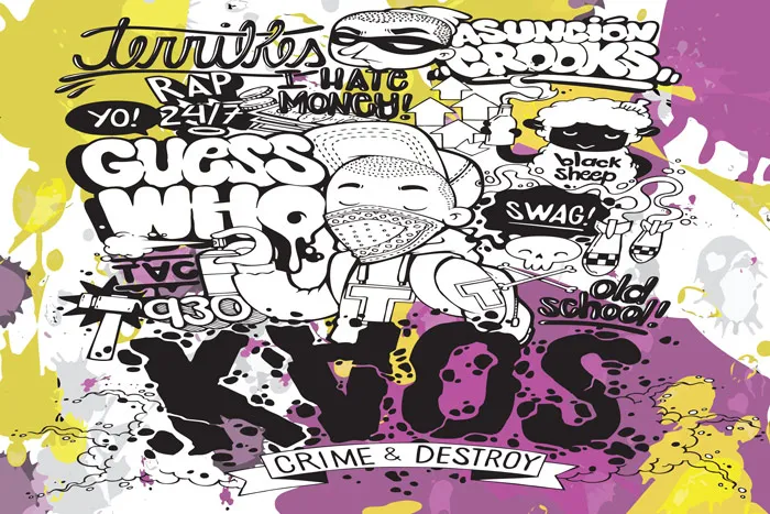 טפט - גרפיטי צבעוני ומגניב