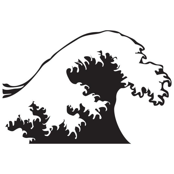 מדבקה - גל ים