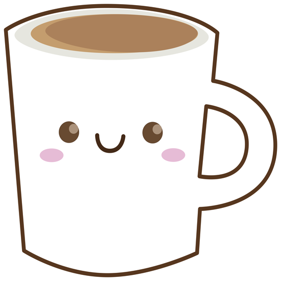 מדבקה - ספל קפה חמוד