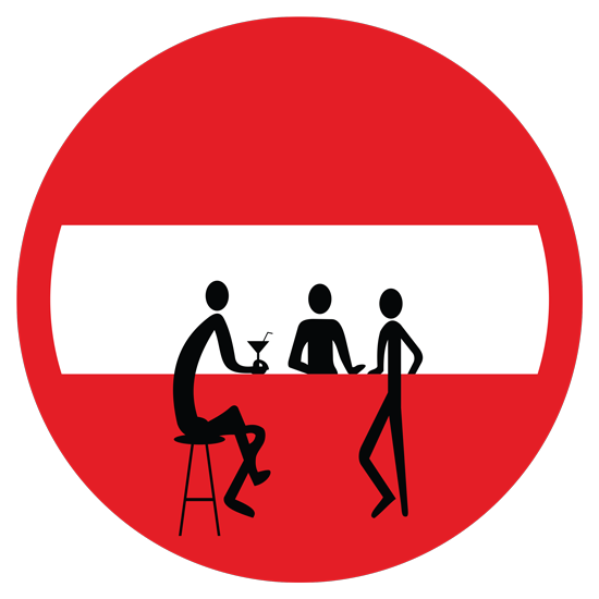 מדבקה - אין כניסה