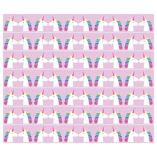 מדבקה - בורדר חדי קרן צבעוניים