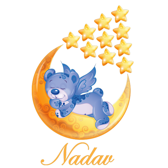 מדבקה – דובון כחול מתוק