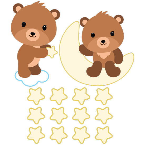 מדבקה - דובונים מתוקים