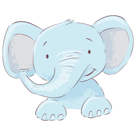 מדבקה - פיל חמוד