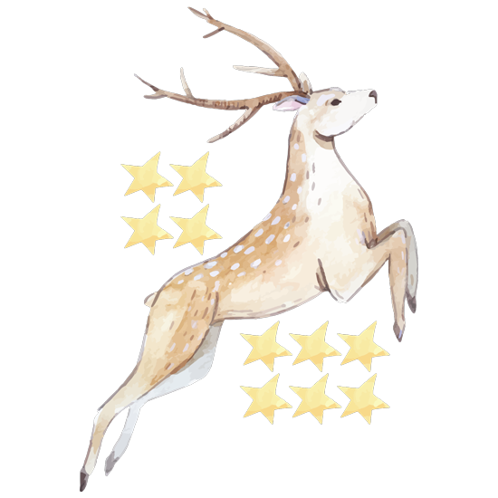 מדבקה - אייל וכוכבים