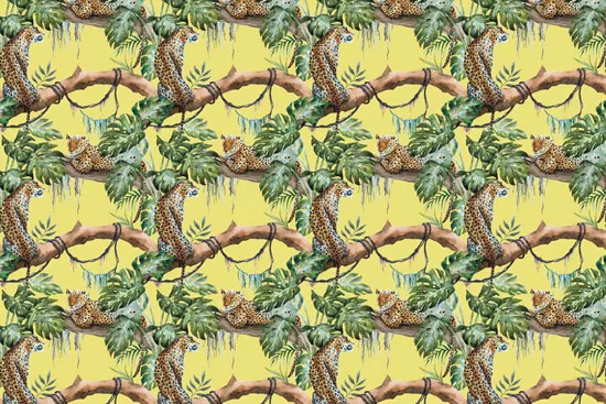 טפט - נמרים על עצים