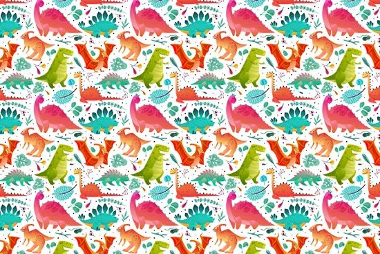 טפט - דינוזאורים חמודים וצבעוניים