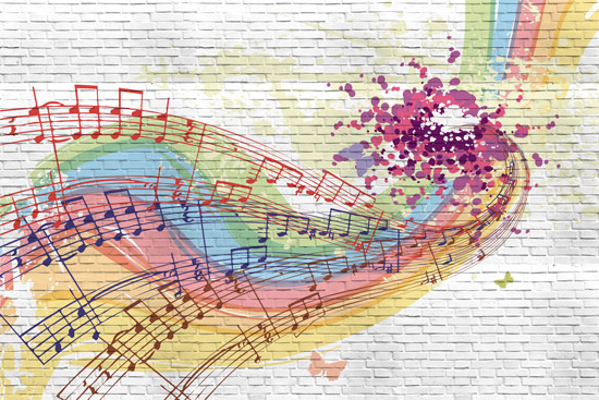 טפט - גרפיטי מוזיקלי צבעוני ומעוצב