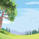 טפט - נוף טבע מאוייר יפיפה