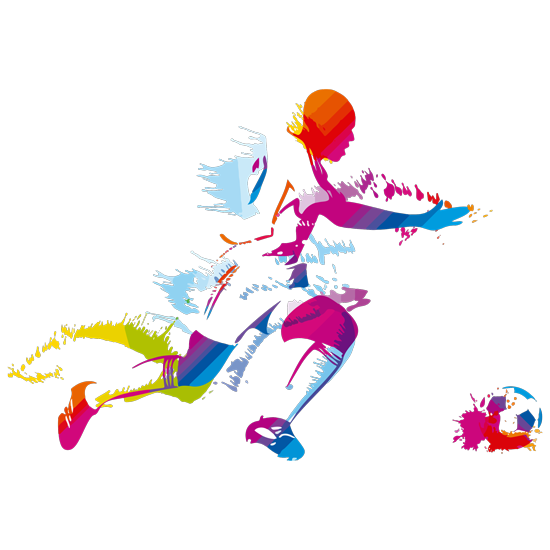 כתם צבעוני שחקן כדורגל