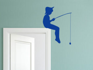 מדבקה - דייג קטן