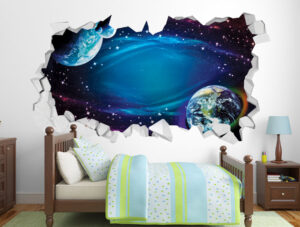 מדבקה - חור בקיר חלל חיצון