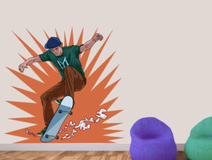 מדבקה - סקייט בורד קומיקס